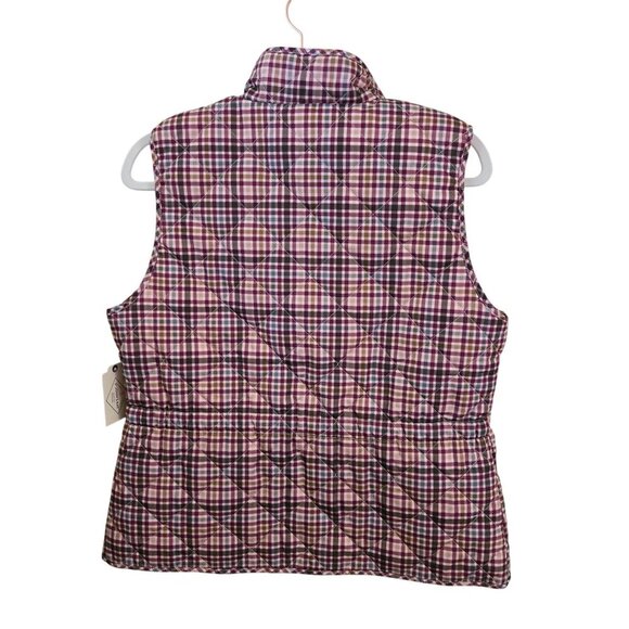 St. John's Bay NWT Plaid Autumnal Puffer Vest Size M - Picture 3 of 11